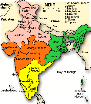 india region map